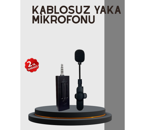 20 Metre Menzilli Kablosuz Yaka Mikrofonu Gürültü Engelleyici