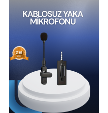 Profesyonel Ses Kayıt İçin Kablosuz Mini Yaka Mikrofonu