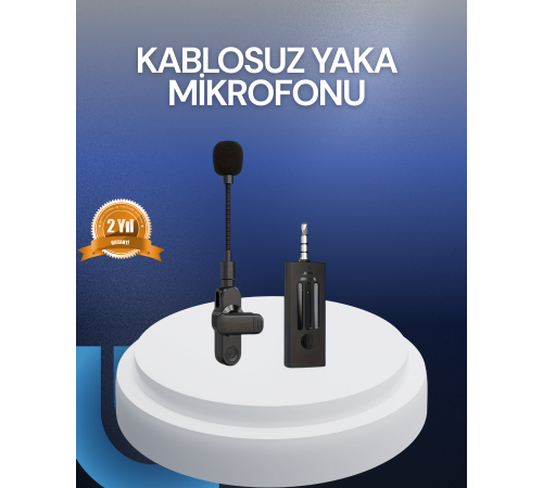 Profesyonel Ses Kayıt İçin Kablosuz Mini Yaka Mikrofonu