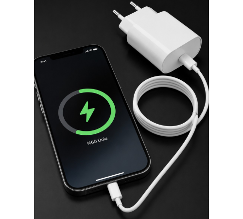 iPhone 13 12 11 XR XS X SE 2022 2020 20W Lightning Şarj Cihazı