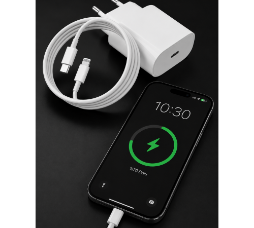 iPhone 13 12 11 XR XS X SE 2022 2020 20W Lightning Şarj Cihazı