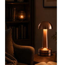 Dokunmatik Mantar Gece Lambası Bronz LED Masa Aydınlatması