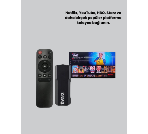 4K Ultra HD Android TV Stick – Tak Çalıştır Akıllı TV Cihazı