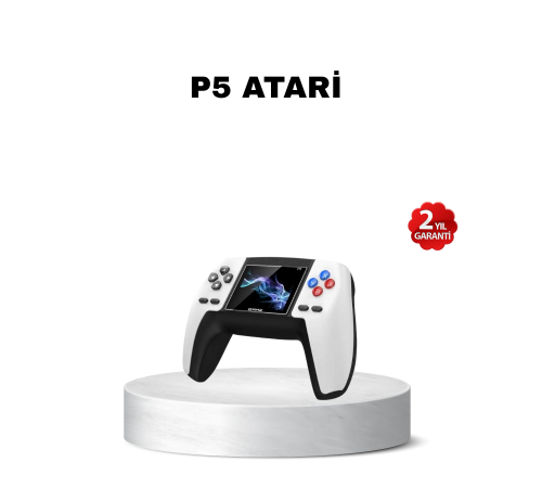 520 Klasik Oyunlu P5™ ControllerView Retro Konsol – Şarjlı, Ergonomik Tasarım