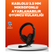 Stereo KırmızıKulaklığı Yumuşak Pedli Mikrofonlu