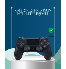 Kablosuz PS4 Oyun Kolu Çift Motor Titreşimli Uzun Bataryalı