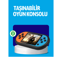 Retro 520 Oyunlu Taşınabilir Konsol HD Ekran USB Şarjlı