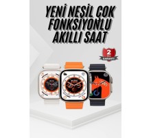 2025 Model Akıllı Saat Kordon Hediyeli Çağrı Cevaplama Uzun Pil Süreli Android İOS Uyumlu