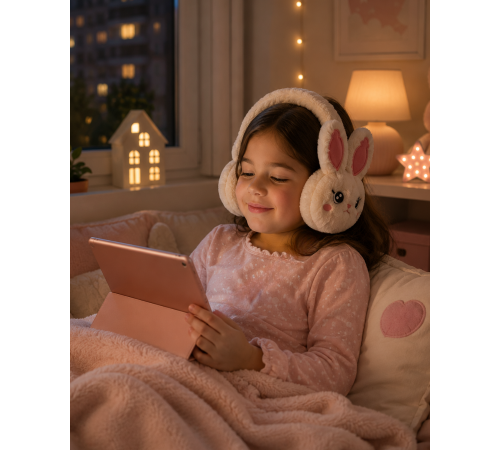 Bluetooth 5.3 Peluş Kulaklık TF Kart Destekli Şarjlı Kulaküstü Model