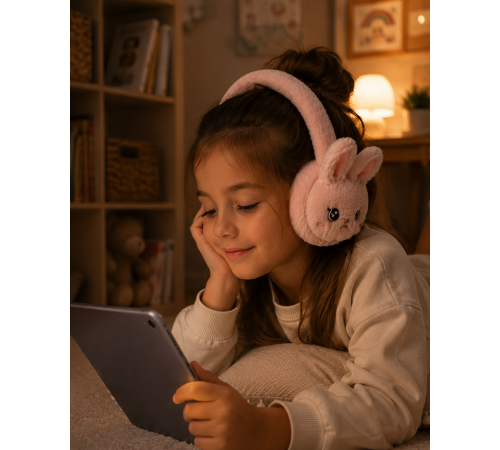 Peluş Bluetooth Kulaküstü Kulaklık Şarjlı Mikrofonlu TF Kart Destekli