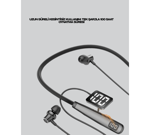 Bluetooth 5.3 Boyun Bantlı Kulaklık – Oyun ve Müzik Modu, SD Kart Desteği