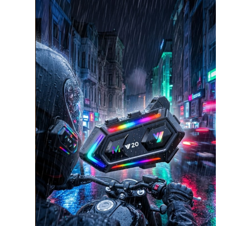 Bluetooth 5.3 Motosiklet Kask Intercom Kulaklık 1000 Metre IPX6 Su Geçirmez