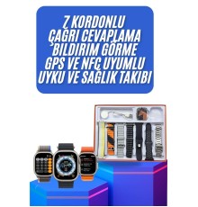 yeni nesil Unısex 7 Kordonlu Çok Fonksiyonlu Nabız Ölçer Uyku ve Sağlık Takibi
