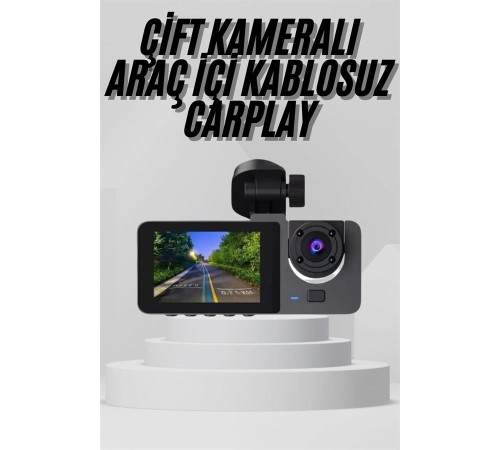 Yol Kayıt Araç Kamerası HD DVR 3 Kameralı 2.0in Ekranlı Ön İç Arka