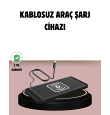 Manyetik Kablosuz Araç Şarj Cihazı – Hızlı Şarj, Kaymaz Taban, Güvenli Kullanım