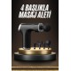 Taşınabilir Şarjlı Masaj Tabancası 4 Başlıklı Kas Rahatlatıcı Masaj Aleti
