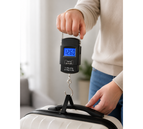 Dijital El Kantarı 50 Kg Hassas LCD Ekranlı Bagaj Tartısı