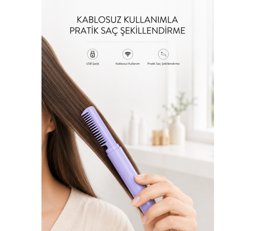 Ayarlanabilir Isı Kontrollü Saç Şekillendirici – İnce ve Kalın Tellere Uyumlu