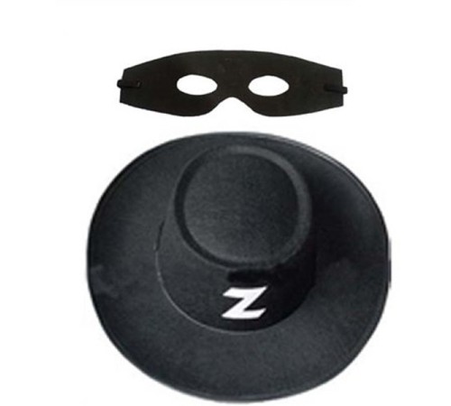 Zorro Şapka Maske Set Yetişkin