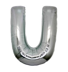 Gümüş Rengi Folyo Harf Balon 1 Metre