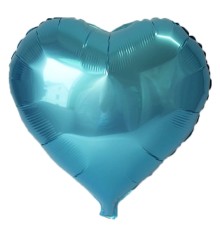 Açık Mavi Kalp Folyo Balon 45 Cm.