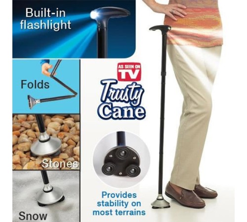Trusty Cane Güvenilir Katlanabilir Işıklı Baston Trusty Cane Güvenilir Katlanabilir Işıklı Baston