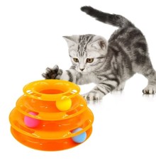 3 Katlı Kedi Oyuncağı Turntable Cat Toy