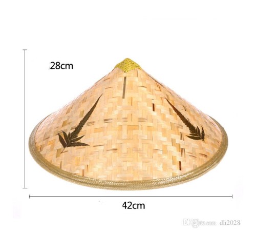 Naturel Renk Cambodia Kamboçyalı Vietnam Şapkası PVC Hasır Naturel Renk Cambodia Kamboçyalı Vietnam Şapkası PVC Hasır