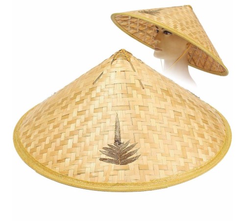 Naturel Renk Cambodia Kamboçyalı Vietnam Şapkası PVC Hasır Naturel Renk Cambodia Kamboçyalı Vietnam Şapkası PVC Hasır