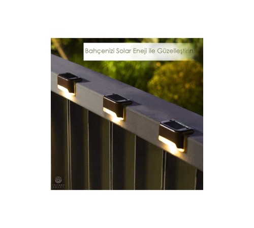 WaterProof Solar Merdiven Lambası 4 Adet WaterProof Solar Merdiven Lambası 4 Adet
