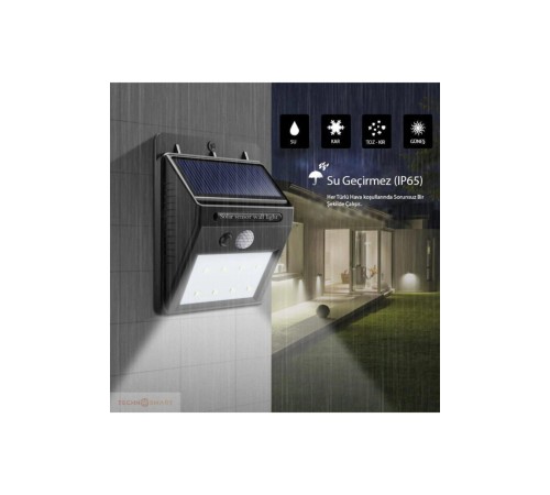 Hareket Sensörlü Solar Dış Mekan Lambası Hareket Sensörlü Solar Dış Mekan Lambası