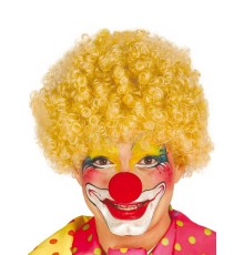 Sarı Renk Kıvırcık Afro Palyaço Seti