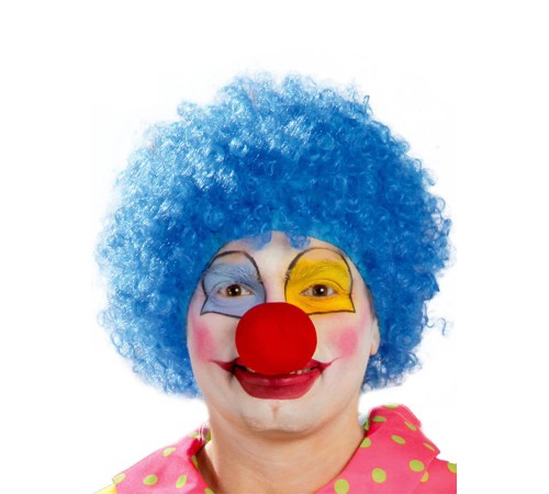 Mavi Renk Kıvırcık Afro Palyaço Seti Mavi Renk Kıvırcık Afro Palyaço Seti