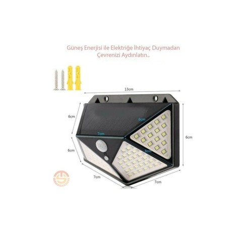 Solar Bahçe Aydınlatma Lambası 100 Led Solar Bahçe Aydınlatma Lambası 100 Led