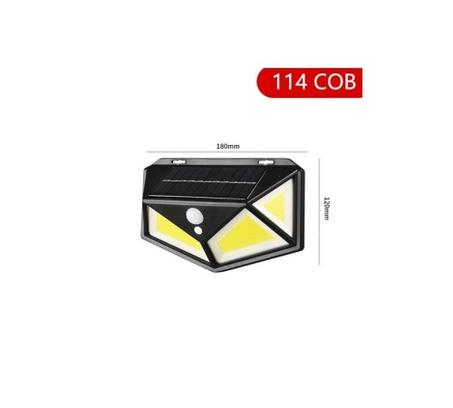 Hareket Sensörlü Bahçe Lambası 114 Led 3 Mod Hareket Sensörlü Bahçe Lambası 114 Led 3 Mod