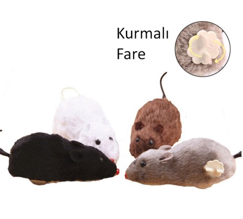 Kurmalı Fare Kedi Eğitim Oyuncağı Kurmalı Fare Kedi Eğitim Oyuncağı