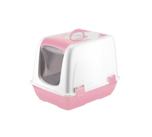 Mikopet Küçük Kapalı Kedi Tuvaleti Pembe Mikopet Küçük Kapalı Kedi Tuvaleti Pembe