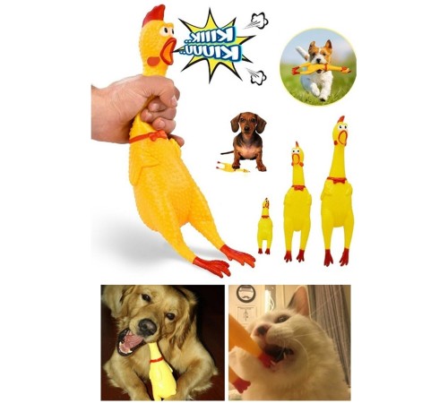 Ses Çıkaran Tavuk Kedi Köpek Oyuncağı 38 cm. Ses Çıkaran Tavuk Kedi Köpek Oyuncağı 38 cm.