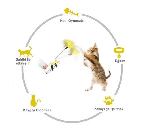 Ayağa Takılan Kedi Oyun Oltası Ayağa Takılan Kedi Oyun Oltası