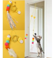 Elastik Yapışkanlı Kedi Oyun Oltası