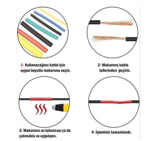 Kablo Koruyucu Makaron Seti 560 Parça Kablo Koruyucu Makaron Seti 560 Parça