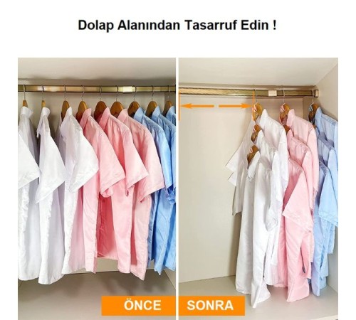 Dolap İçi Askı Aparatı Organizer Dolap İçi Askı Aparatı Organizer