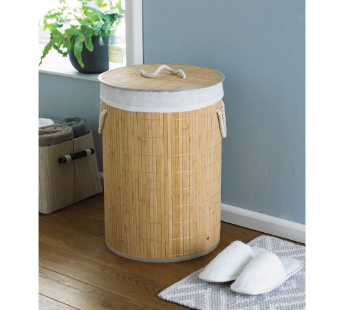 DecoHandy Yuvarlak Bambu Kirli Sepeti DecoHandy Yuvarlak Bambu Kirli Sepeti