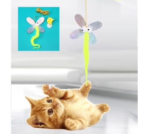 Kelebek Model Elastik Kendinden Yapışkanlı Kedi Oyun Oltası Kelebek Model Elastik Kendinden Yapışkanlı Kedi Oyun Oltası