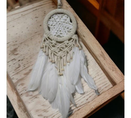 Rüya Kovan Dream Catcher Beyaz Kuş Tüylü Rüya Kovan Dream Catcher Beyaz Kuş Tüylü