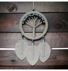Rüya Kovan Hayat Ağacı Dream Catcher Ekru