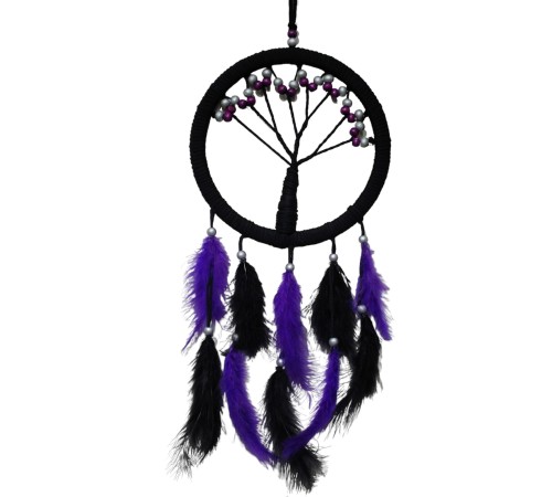 Mor İncili Hayat Ağacı Dream Catcher Mor İncili Hayat Ağacı Dream Catcher