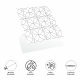 DecoHandy Pvc Duvar Karosu 30x30cm 4'lü Paket - Siyah Daire Geometrik Desen 0,36m2