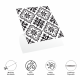 DecoHandy Pvc Duvar Karosu 30x30cm 4'lü Paket - Siyah Beyaz Çini Desen 0,36m2