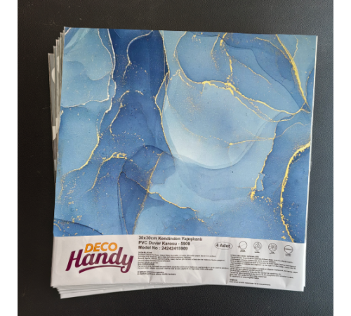 Decohandy 30x30 Cm Pvc Duvar Karosu 4'Lü Paket - Okyanus Mermer Decohandy 30x30 Cm Pvc Duvar Karosu 4'Lü Paket - Okyanus Mermer